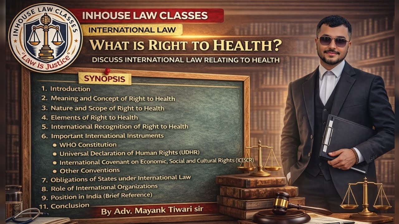 WHAT IS RIGHT TO HEALTH ? DISCUSS INTERNATIONAL LAW RELATING TO HEALTH. !! Q&A with MAYANK SIR !!