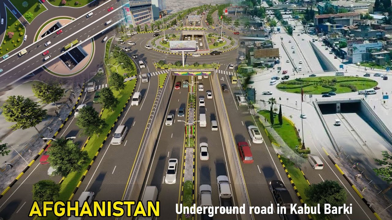 Afghanistan _ Construction of an underground road at Baraki intersection in Kabul