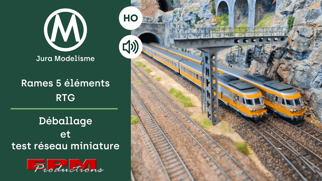 Les rames RTG EPM : Test sonore et circulation sur réseau. Modélisme ferroviaire HO train miniature.
