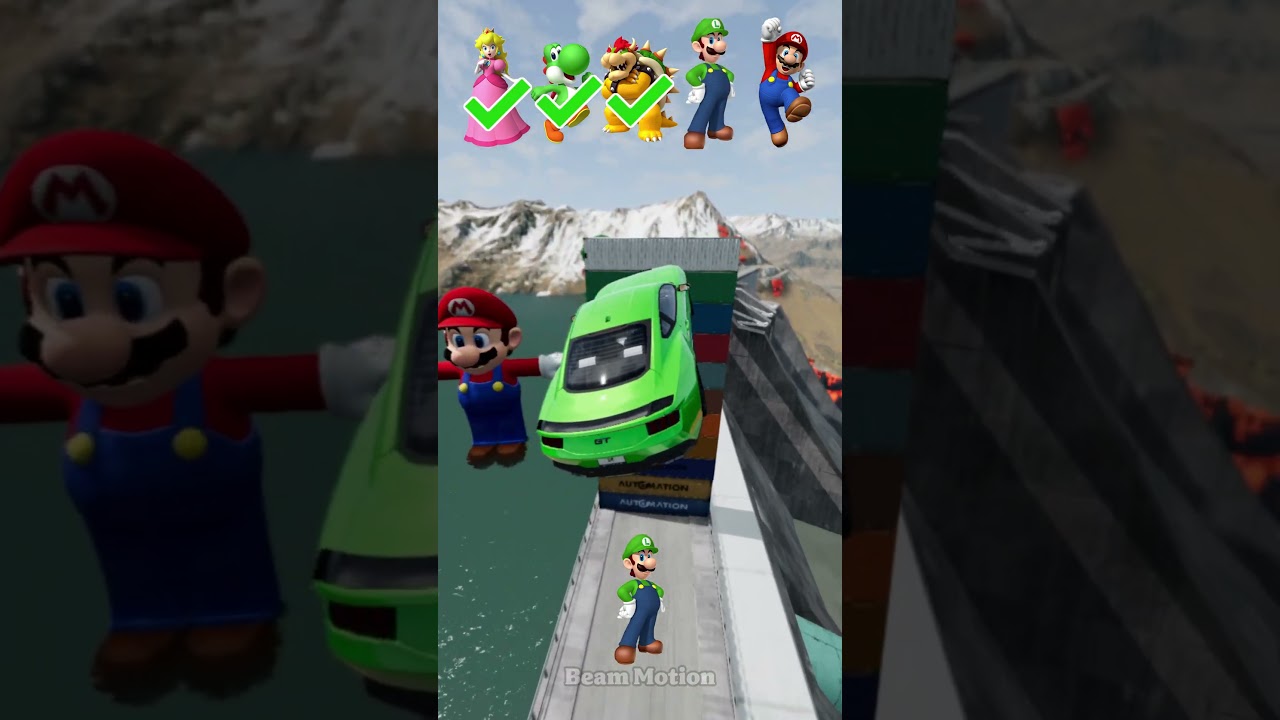 Mario Cars Jump Challenge - BeamNG.Drive 