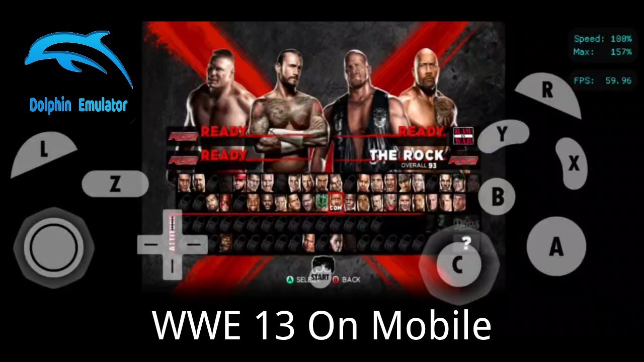 WWE 13 gameplay and settings Dolphin android