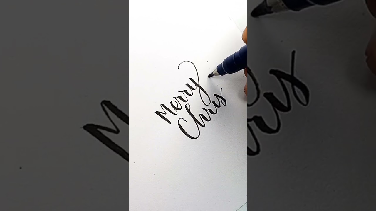 Merry Christmas 🌲 ✨️#shorts #calligraphy #satisfying #trending #relaxing
