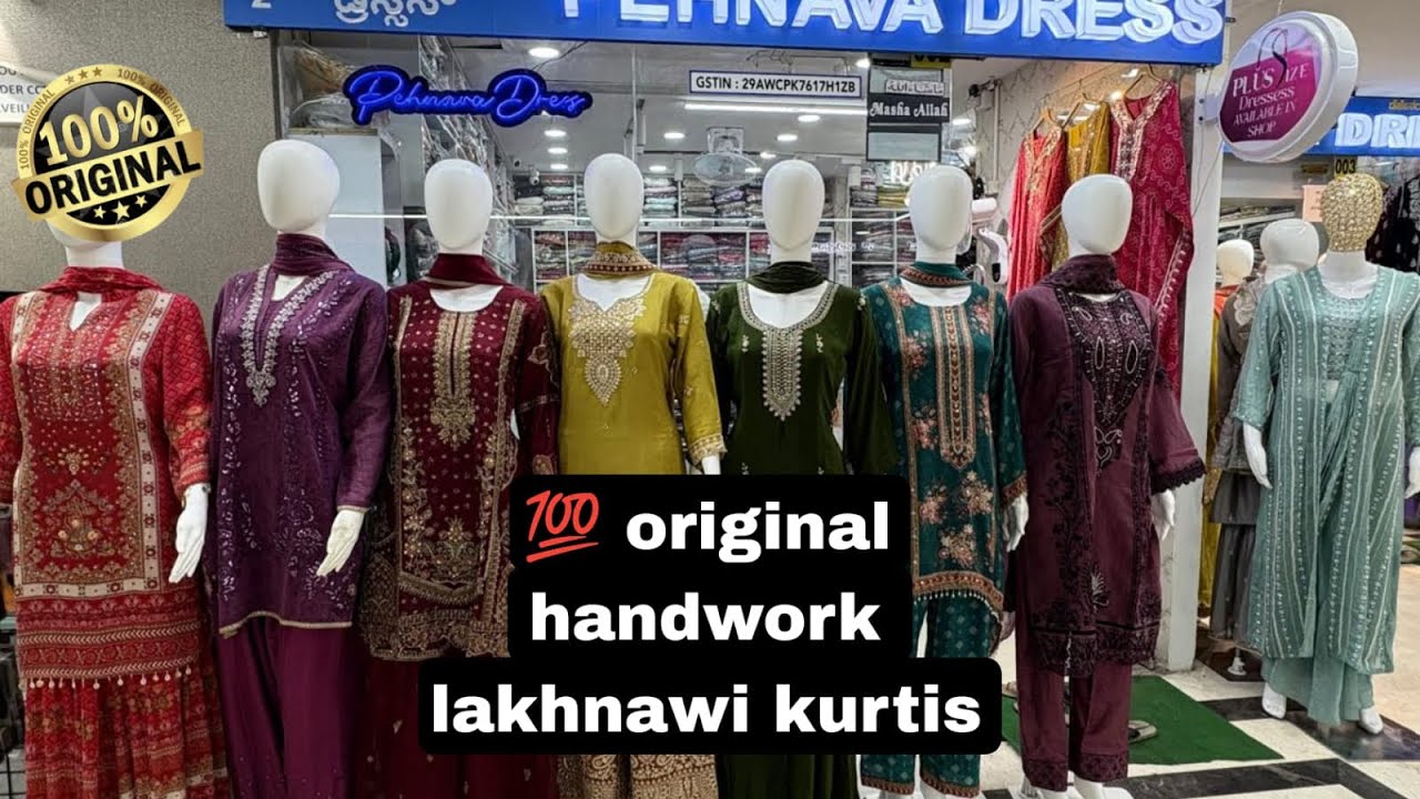 ￼ ✨Lucknavi Kurti just ₹ 650 Chikankari Readymade Kurtis￼ 😍#trending #Commercial Street Bangalore