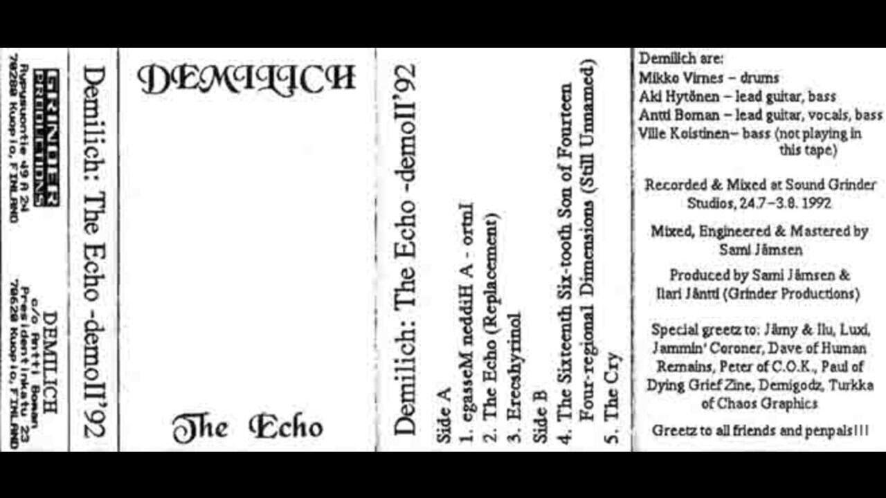 Demilich (Finland) - The Echo (Demo) 1992