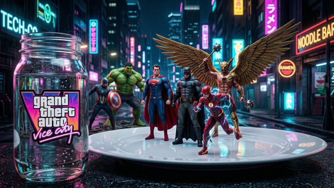 Miniature Avengers vs Justice League Glass Jar ASMR | Ultimate Superhero Showdown | Hulk vs Batman