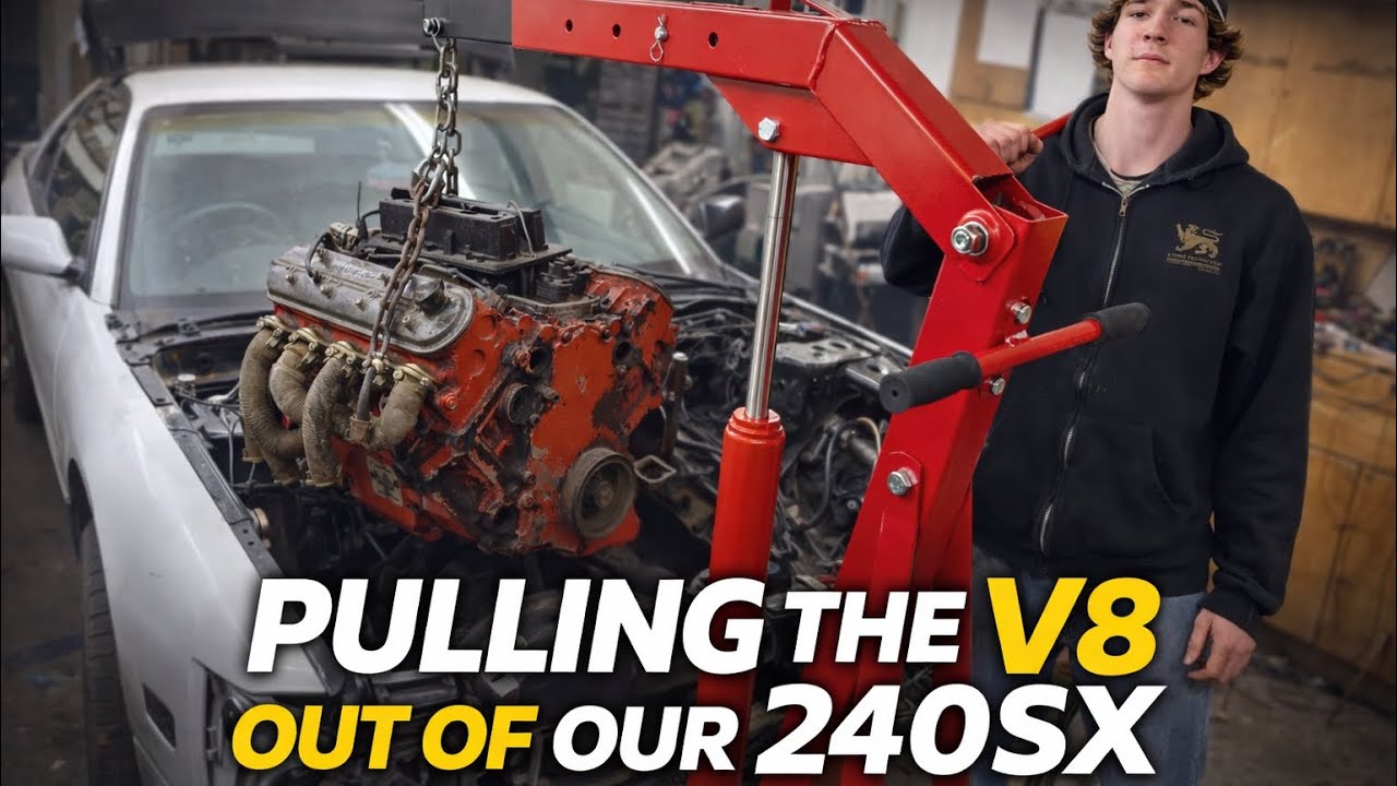 Ripping the Motor out of the 240SX!!