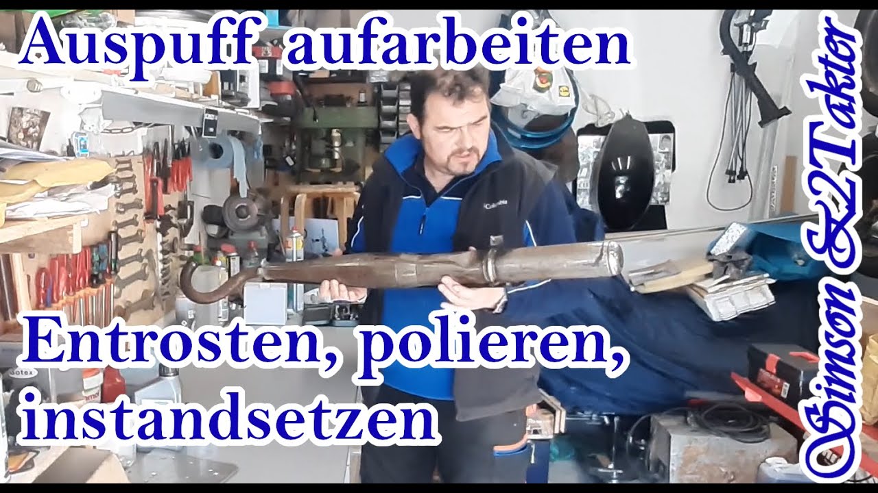 Simson  S51 Reso Auspuff aufarbeiten, restaurieren, entrosten , polieren.