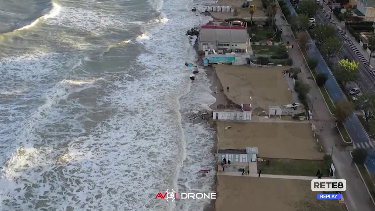 Mareggiate - Situazione disastrosa ad Alba Adriatica