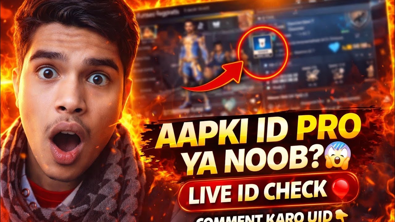 LIVE 🔴 Free Fire ID Check 😱 | Kiska ID Sabse OP? 💥 Custom + Rank Push
