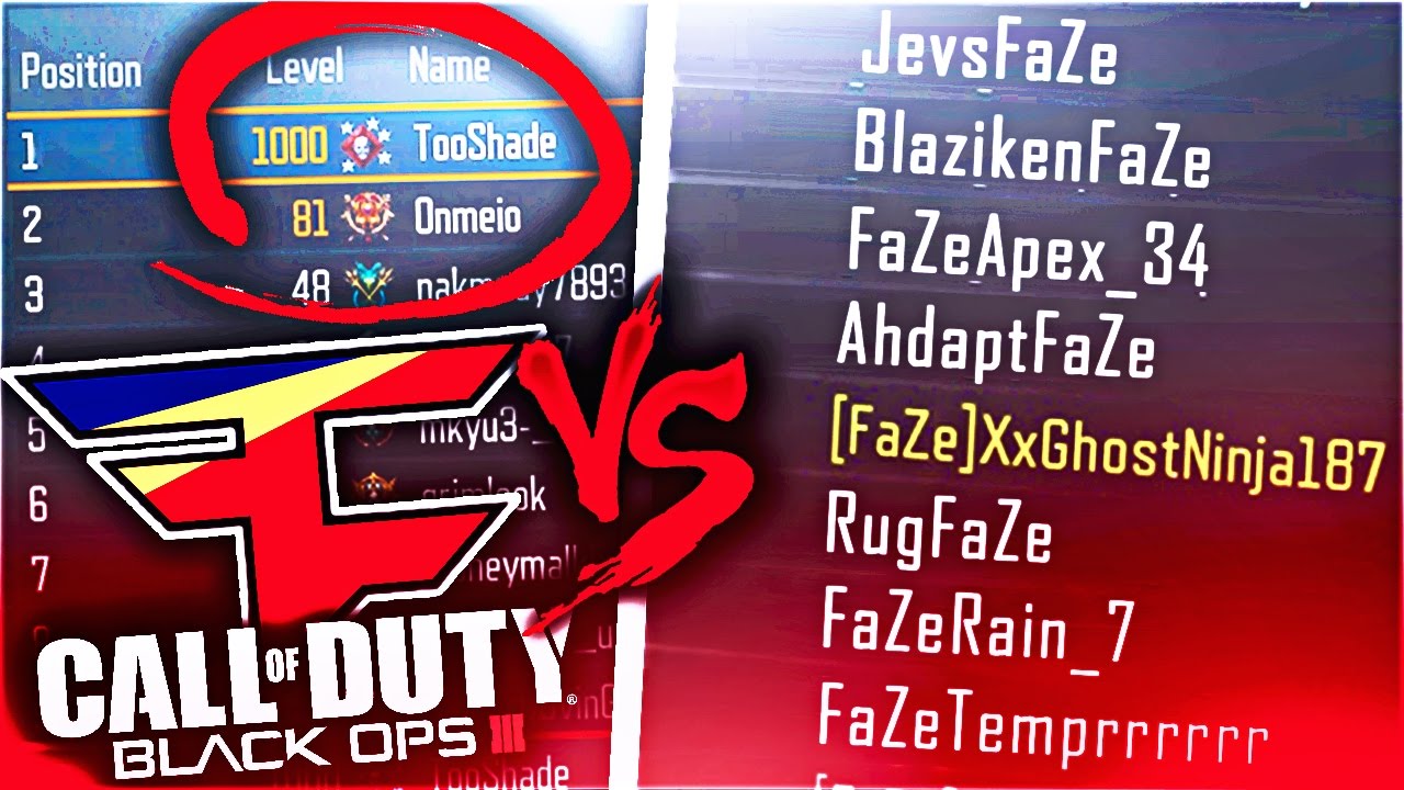 BLACK OPS 3 FAZE CLAN SNIPING SUBSCRIBERS vs #1 BEST BLACK OPS 3 PLAYER ON CAREER! (BO3 FAZE CLAN)