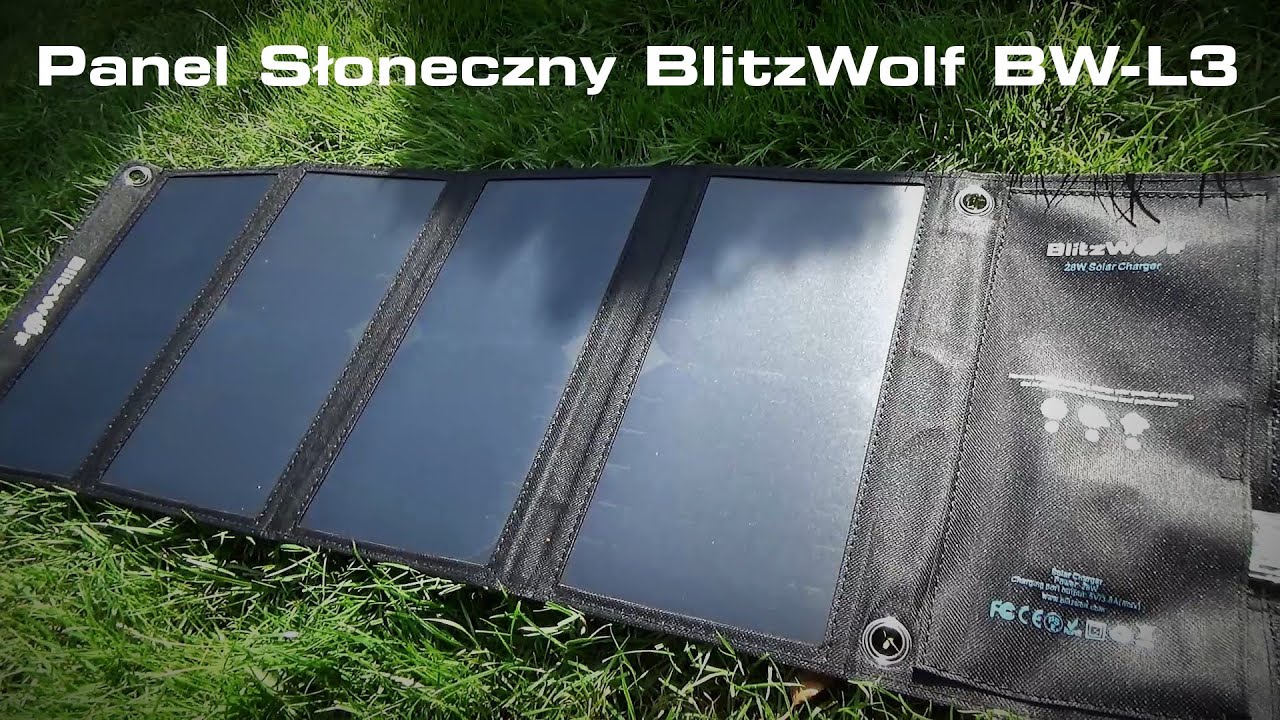Przenośny panel słoneczny BlitzWolf BW-L3 - Szybki test ładowarki solarnej i moje spostrzeżenia :)