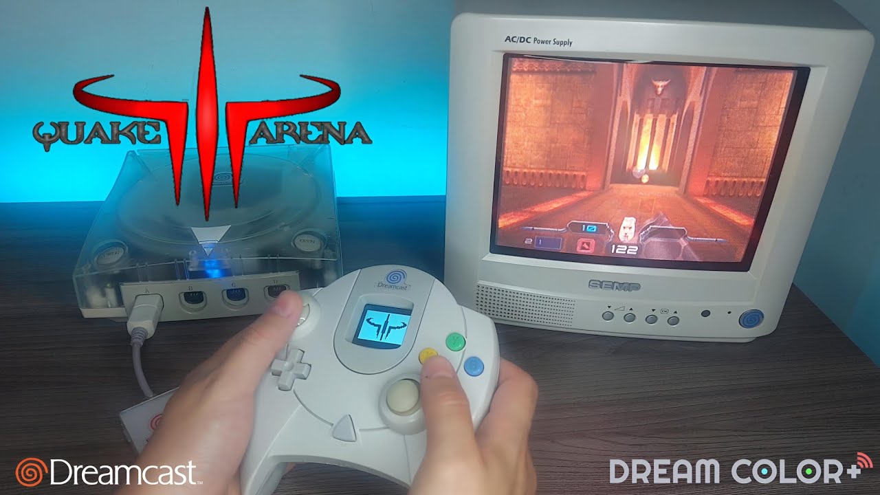 Quake III Arena (DreamColor Plus Dual Analogue) - Dreamcast Gameplay - CRT