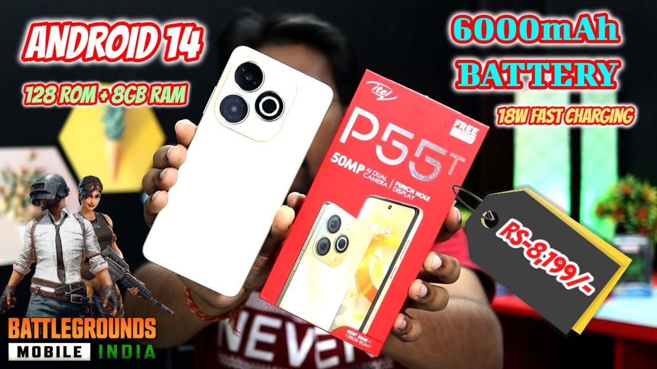 itel P55T Smartphone with Android 14, 128GB Rom with UFS 2.2, 90Hz Display, 6000mAh with 18W Fast
