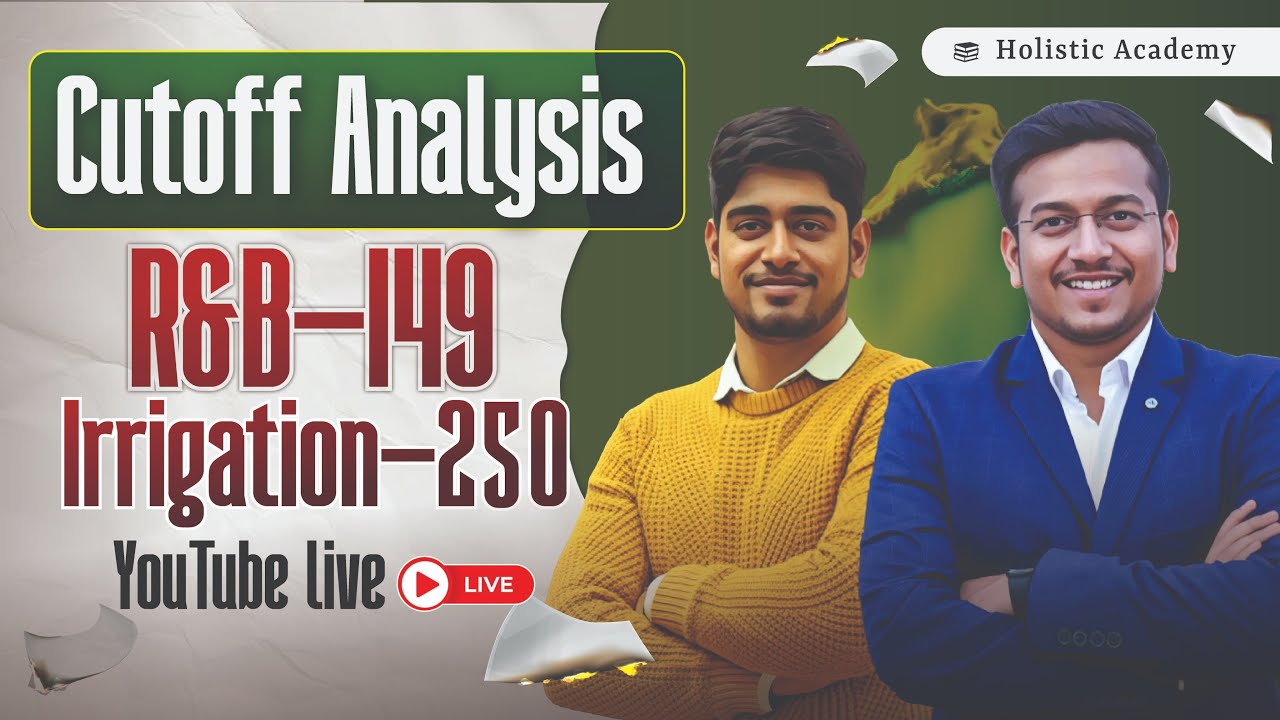 R&B 149 & Irrigation 250 Expected Cutoff Analysis |GPSC 2025 |Holistic Academy #gpsc #cutoffanalysis