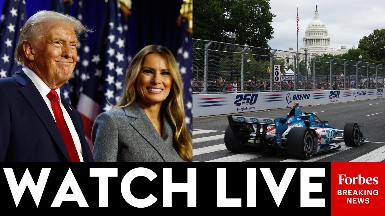 WATCH LIVE: President Donald Trump, First Lady Melania Trump Attend IndyCar Freedom 250 Grand Prix