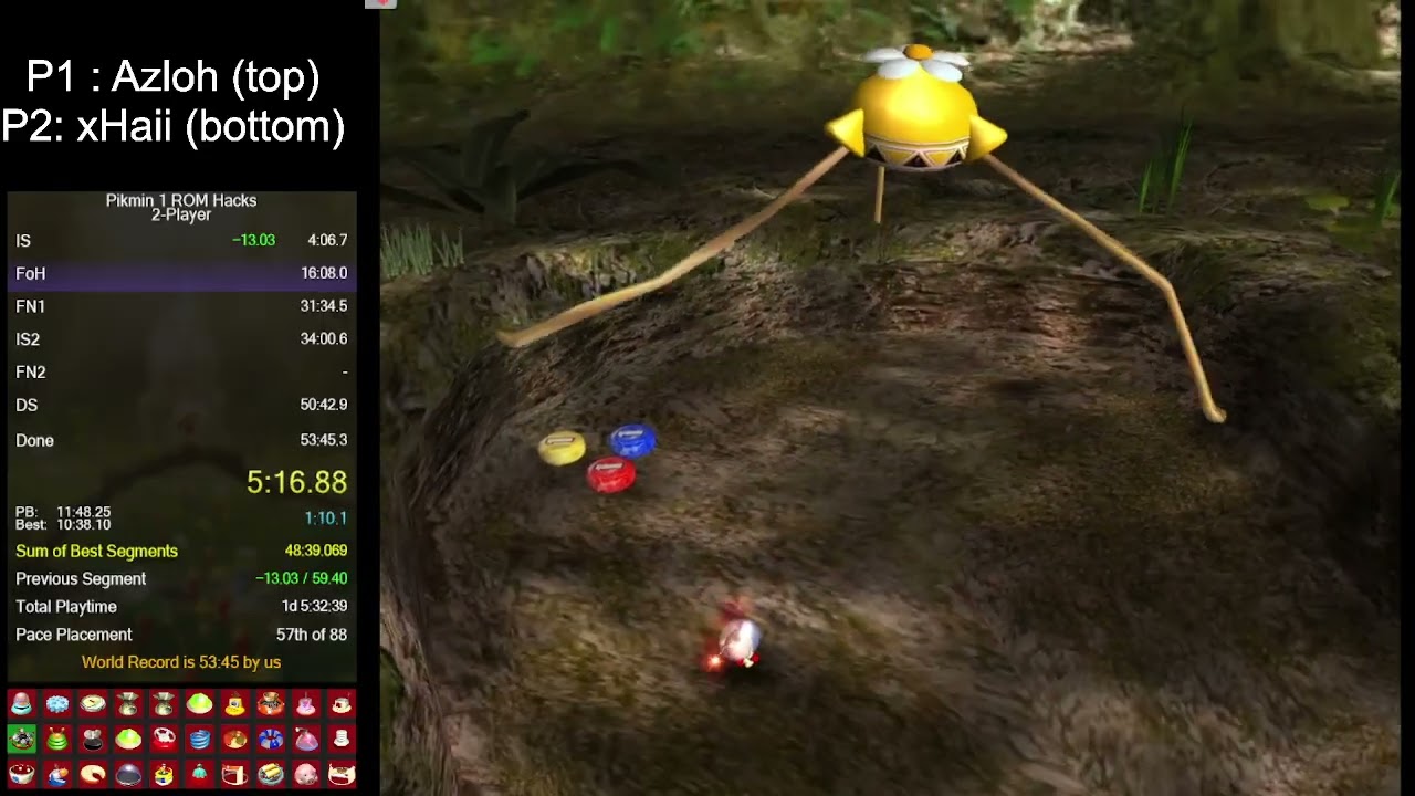 Pikmin All Parts 2P in 53:36 (World Record)