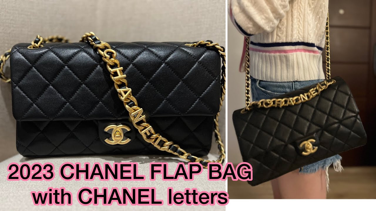 2023 NEW CHANEL FLAP BAG WITH CHANEL LETTERS: unboxing / what fits? / mod shots!