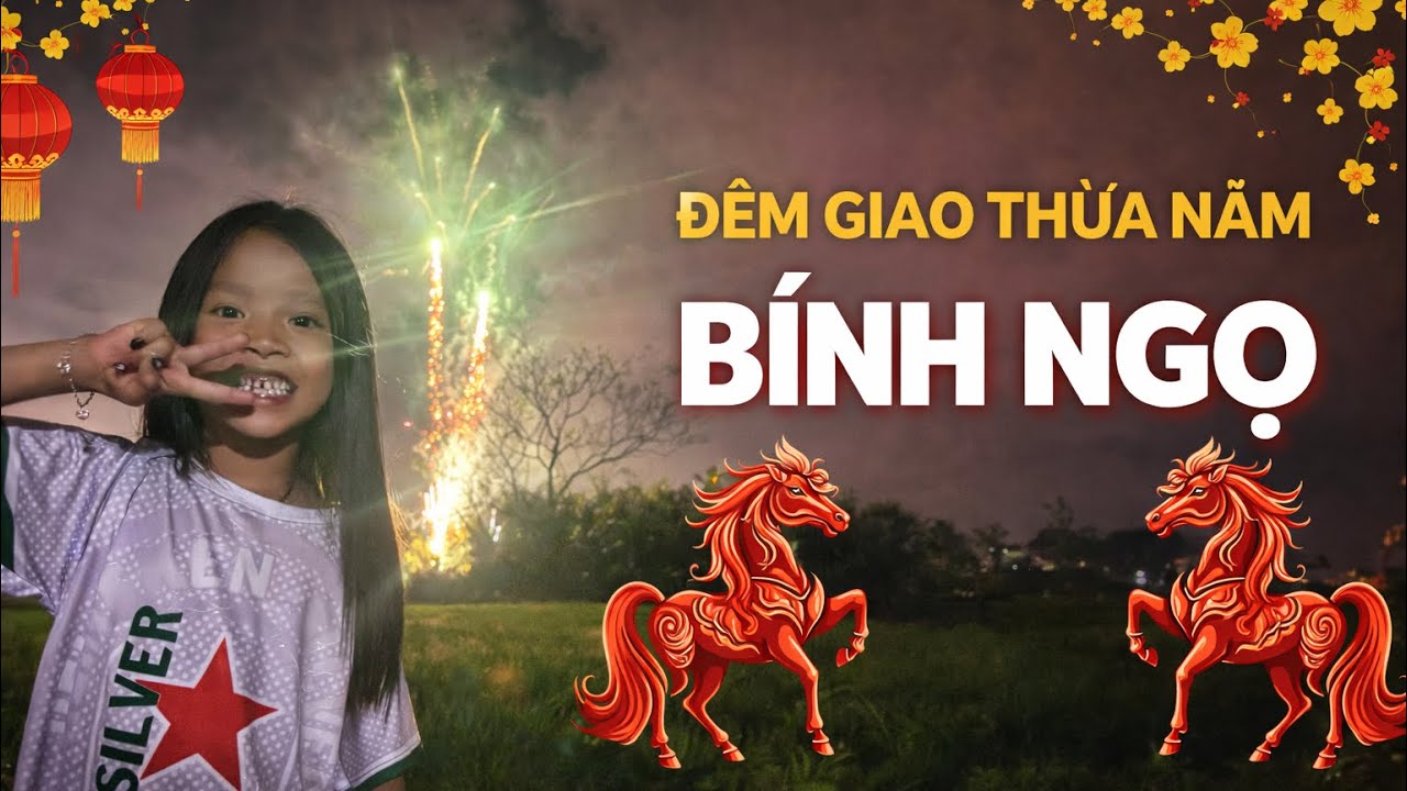 Đêm giao thừa, hai cô cháu dạo một vòng xóm ngắm pháo hoa thật kỳ diệu