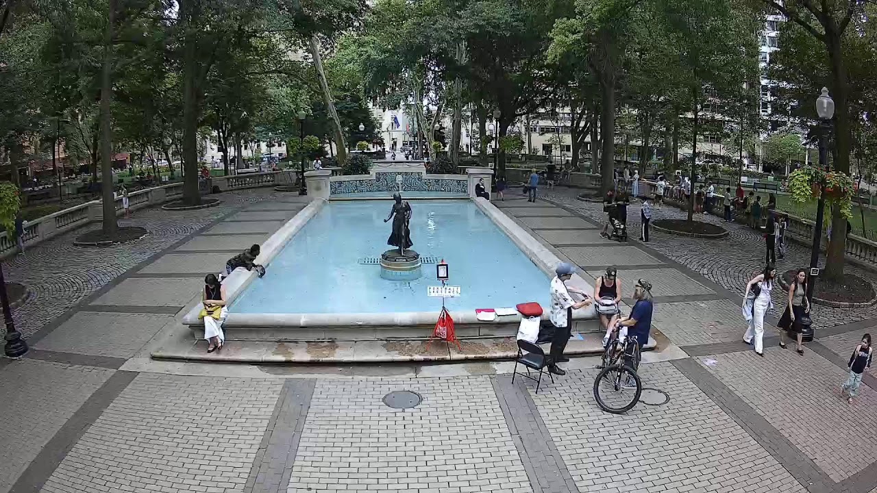 Rittenhouse Square Philadelphia PA Fountain Cam