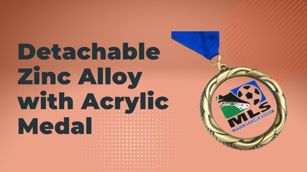 Detachable Zinc Alloy with Acrylic Medal