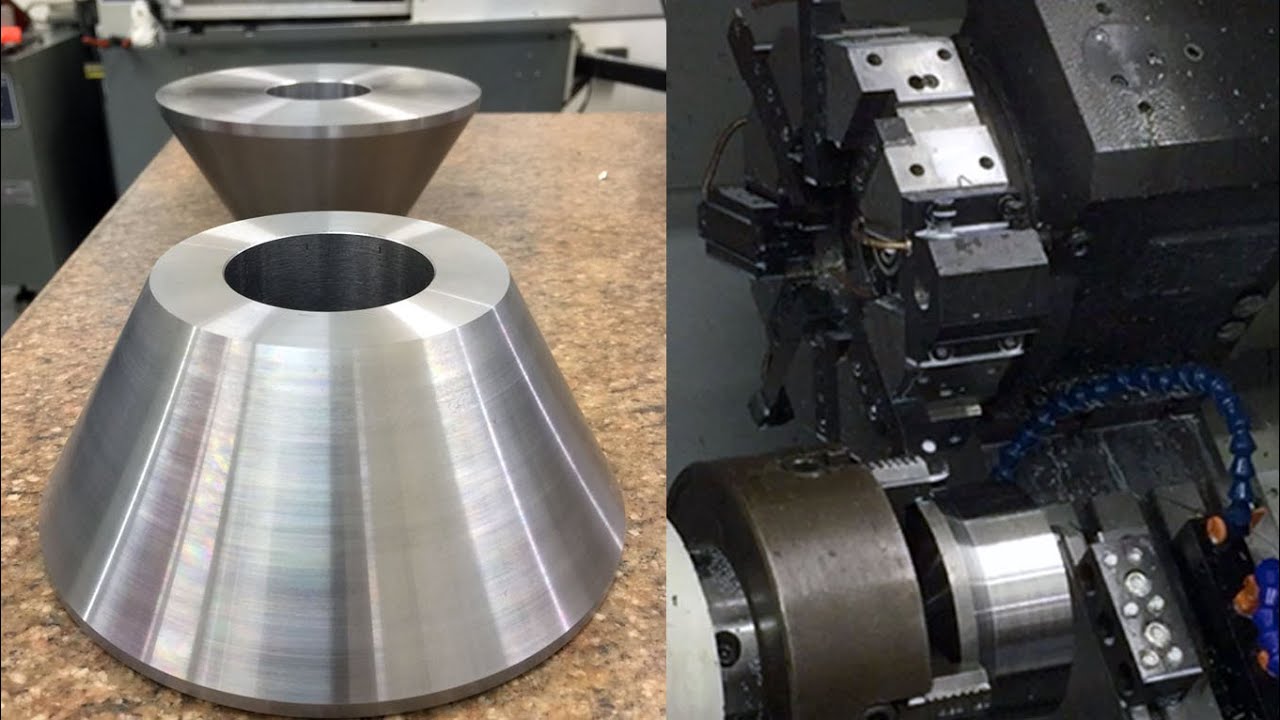 Turning Steel Cones on CNC Lathe!  Widget86