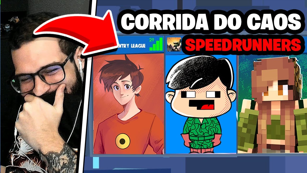 JVNQ E AMIGOS NA CORRIDA DO CAOS | SPEEDRUNNERS