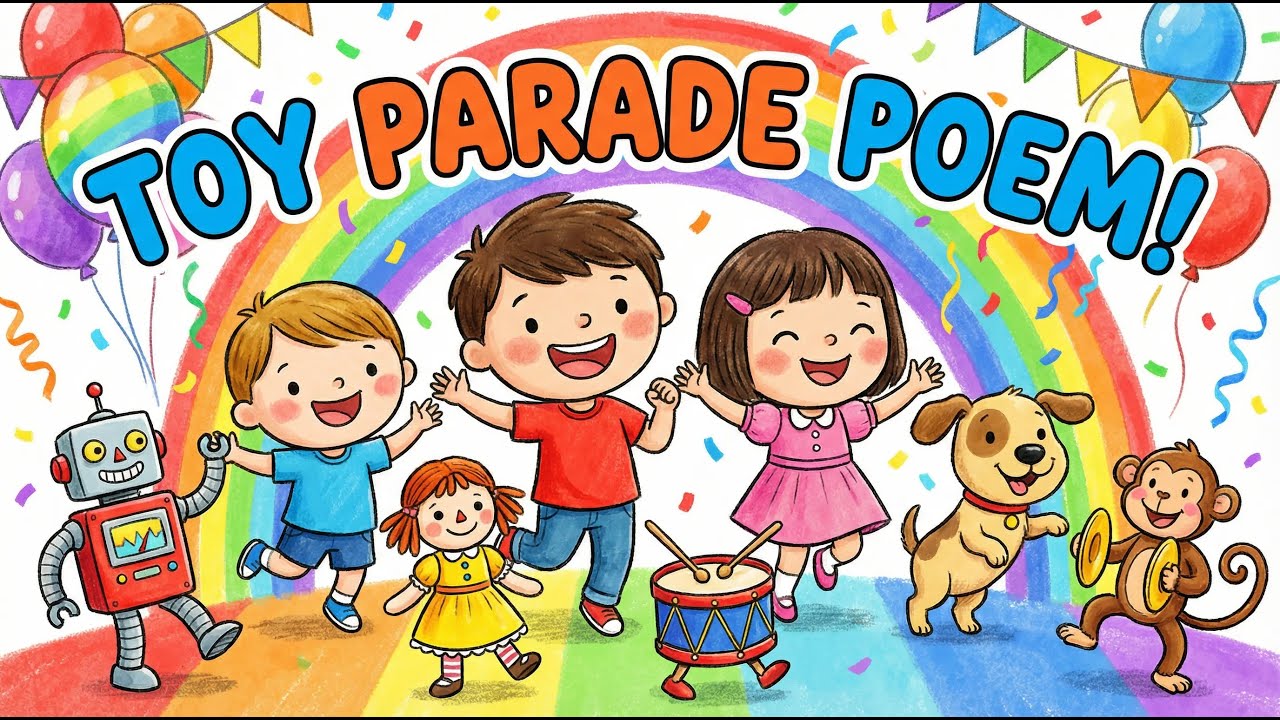 Toy Parade Poem for Kids🎉 | Mini Pop World | Fun Learning with Toys