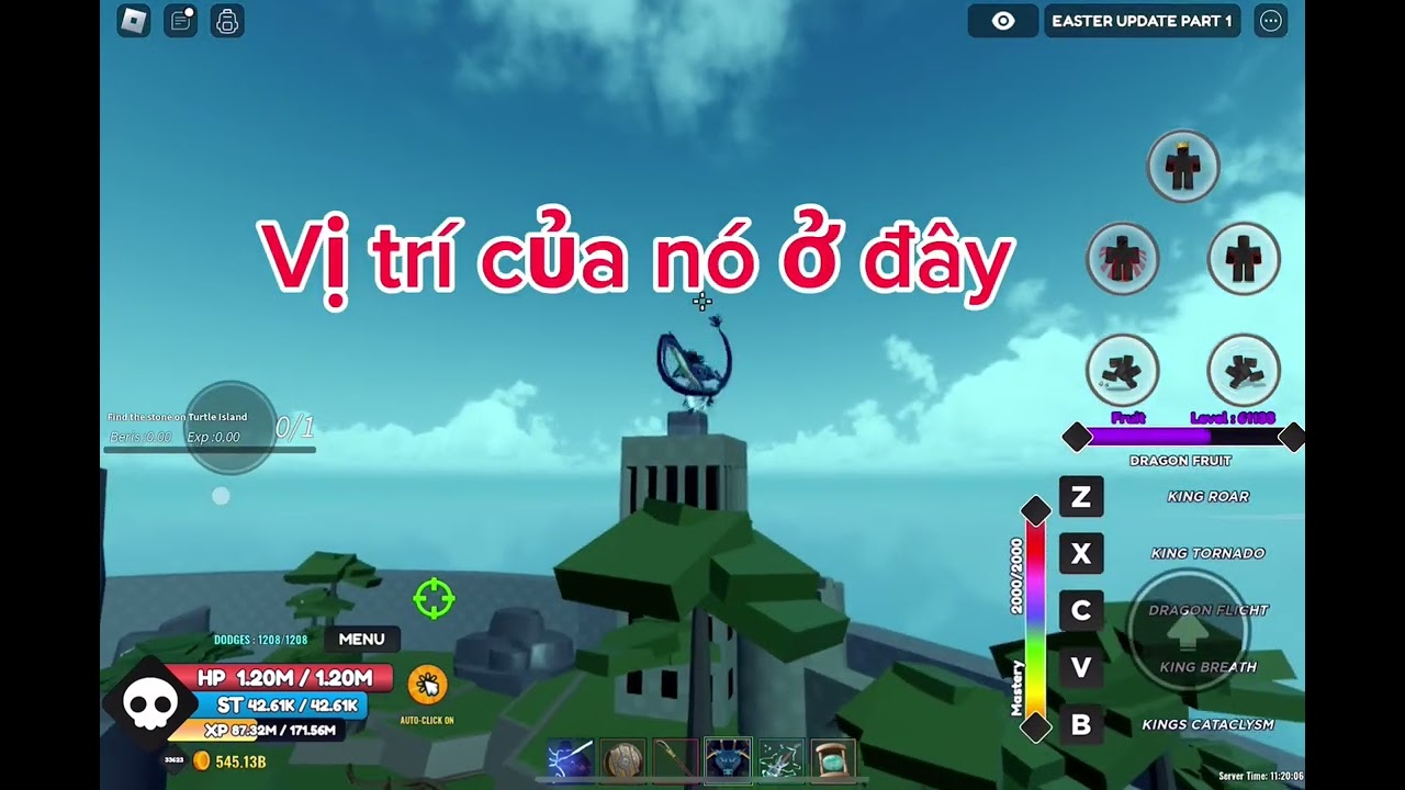 Cách làm nhiệm vụ nâng tộc human v2 trong ONE FRUIT SIMULATOR!!!!