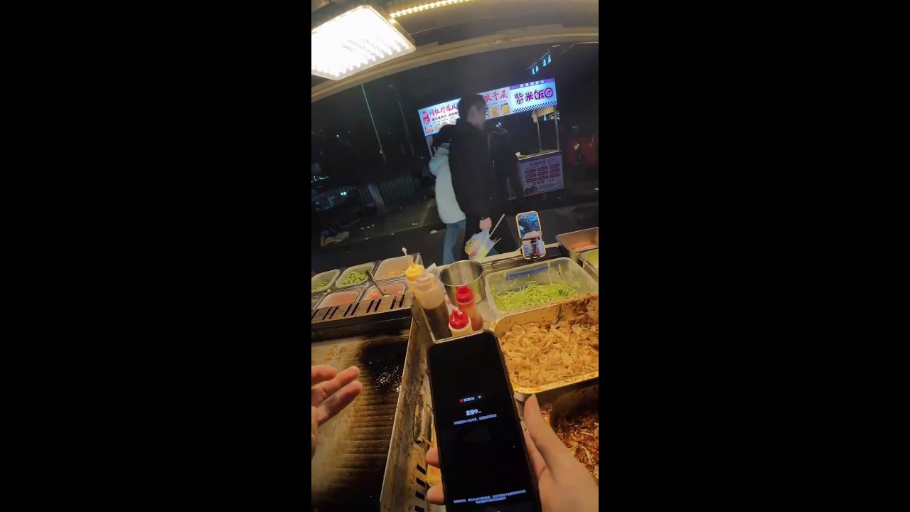 Chinese Street Food Livestream | POV Giant Flatbread Technique with Real Market Sounds
