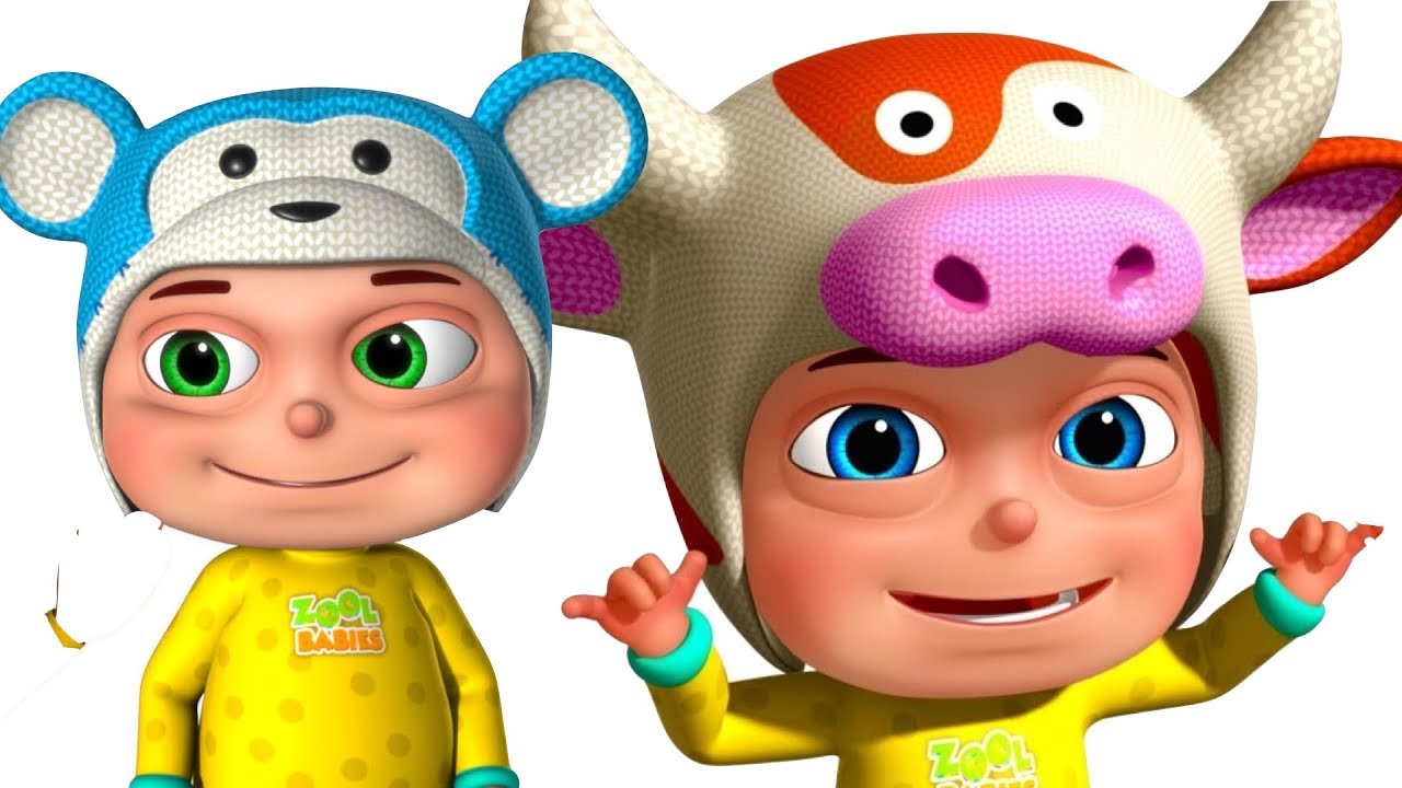 Five little Babies Wearing Funny Caps | Mashup | Zool Babies Fun Videos