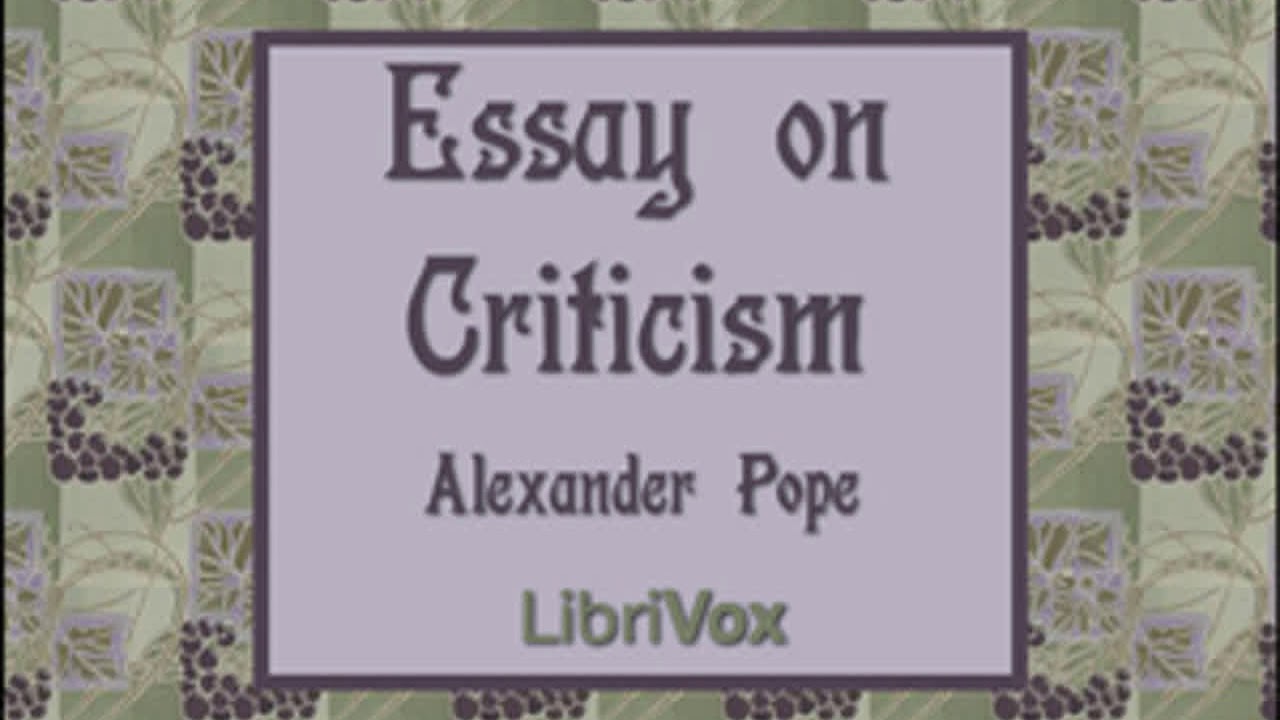 An Essay on Criticism by Alexander POPE read by Aringguth | Full Audio Book