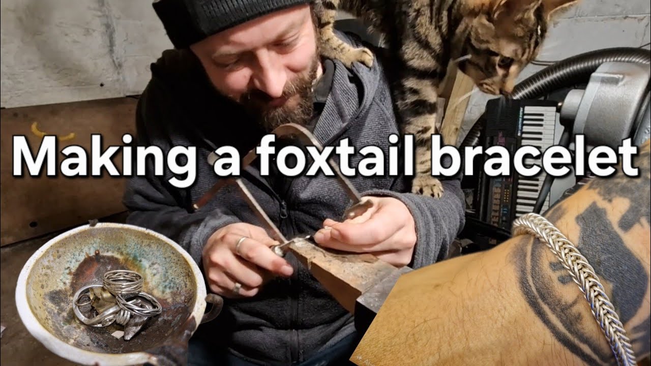 How to make a silver foxtail bracelet using old silver jewellery 