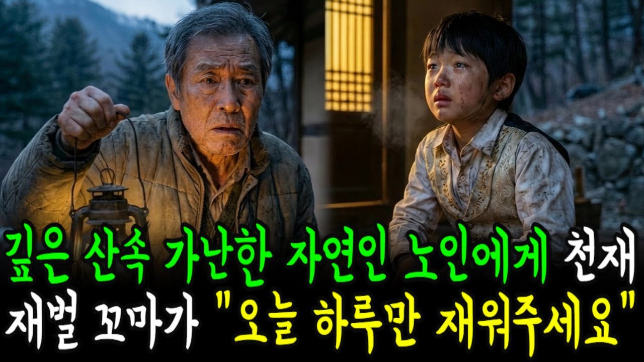 할아버지 저 오늘 하루만 재워주세요. 하룻 밤 신세진 깊은 산속 가난한 자연인 할아버지의 가족이 된 8살 천재 재벌 소년 | 노후사연 | 감동사연 | 오디오북 | 사연 드라마