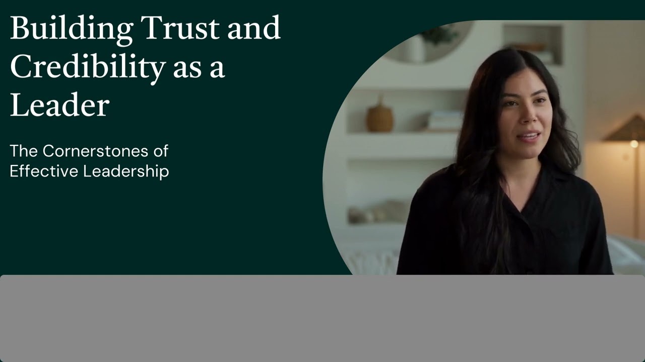 Building Trust and Credibility as a Leader