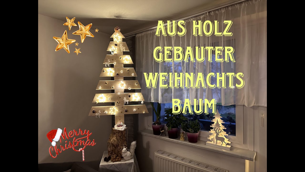 Nachhaltiger Weihnachtsbaum / Christbaum / Tannenbaum aus Holz, DIY Weihnachtsdekoration