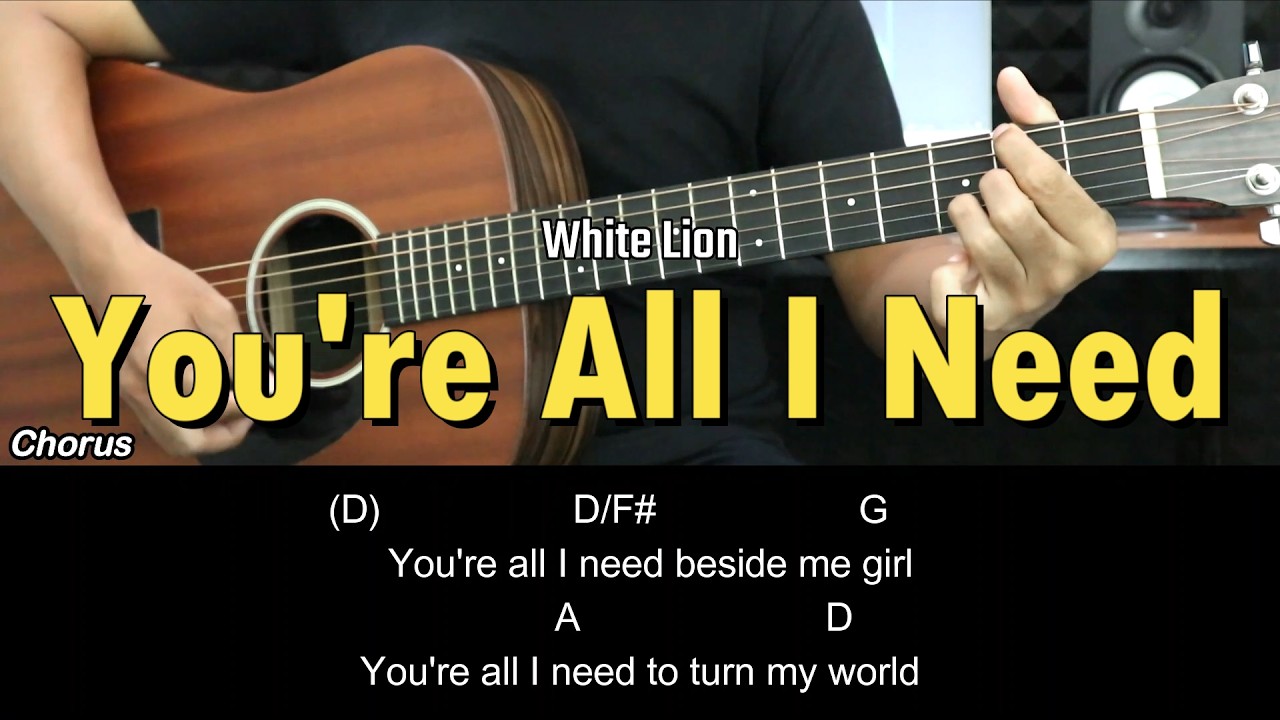 You're All I Need - White Lion | EASY Guitar Tutorial with Chords / Lyrics - Guitar Lessons
