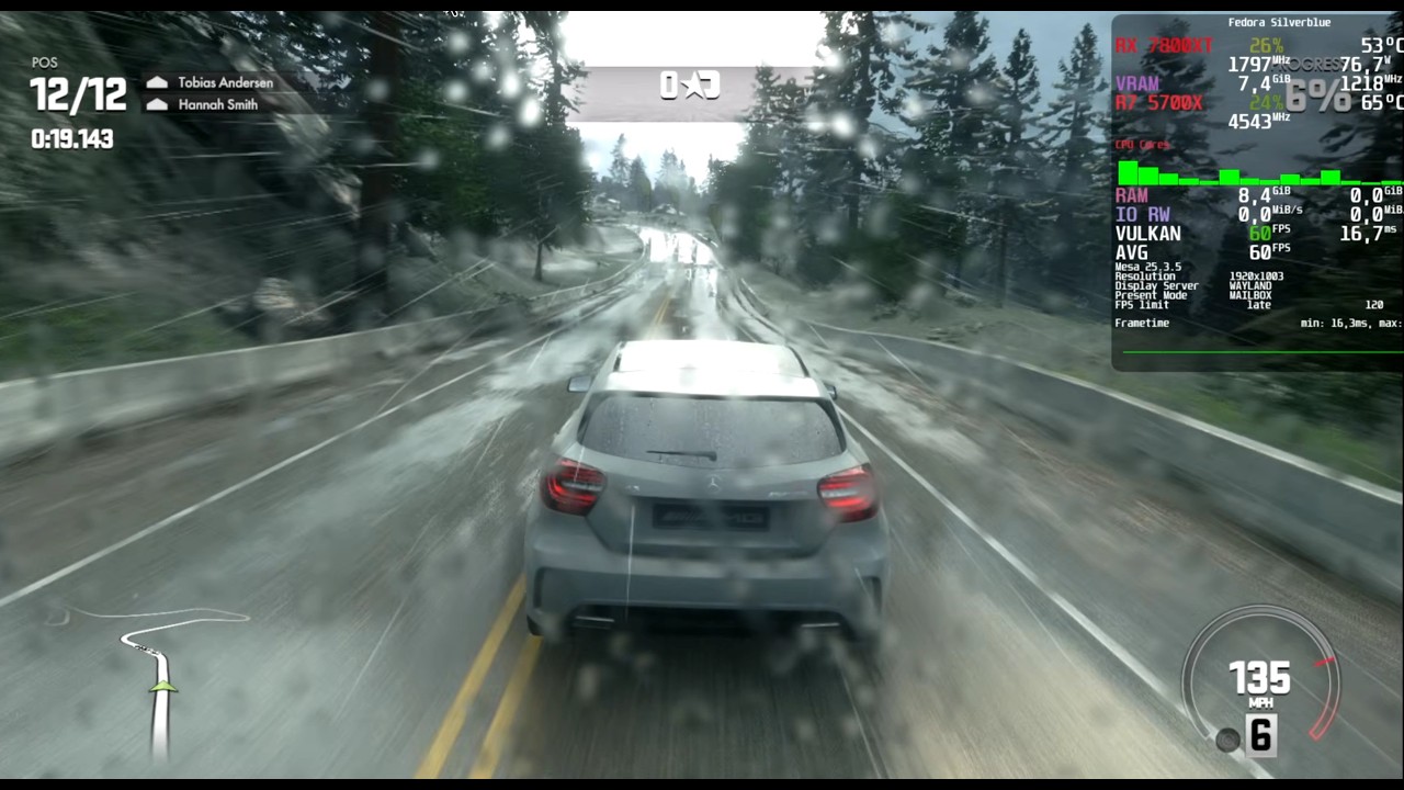 SHADPS4 - Driveclub | RX7800XT+R75700x | Linux