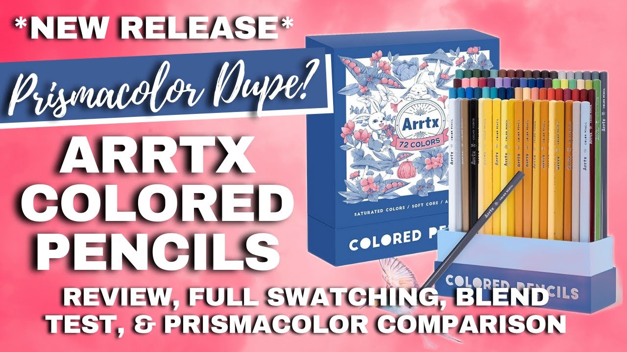 Цветные карандаши ARRTX | Prismacolor Dupe? | Обзор, образцы, тест на растушевку, сравнение Prism...