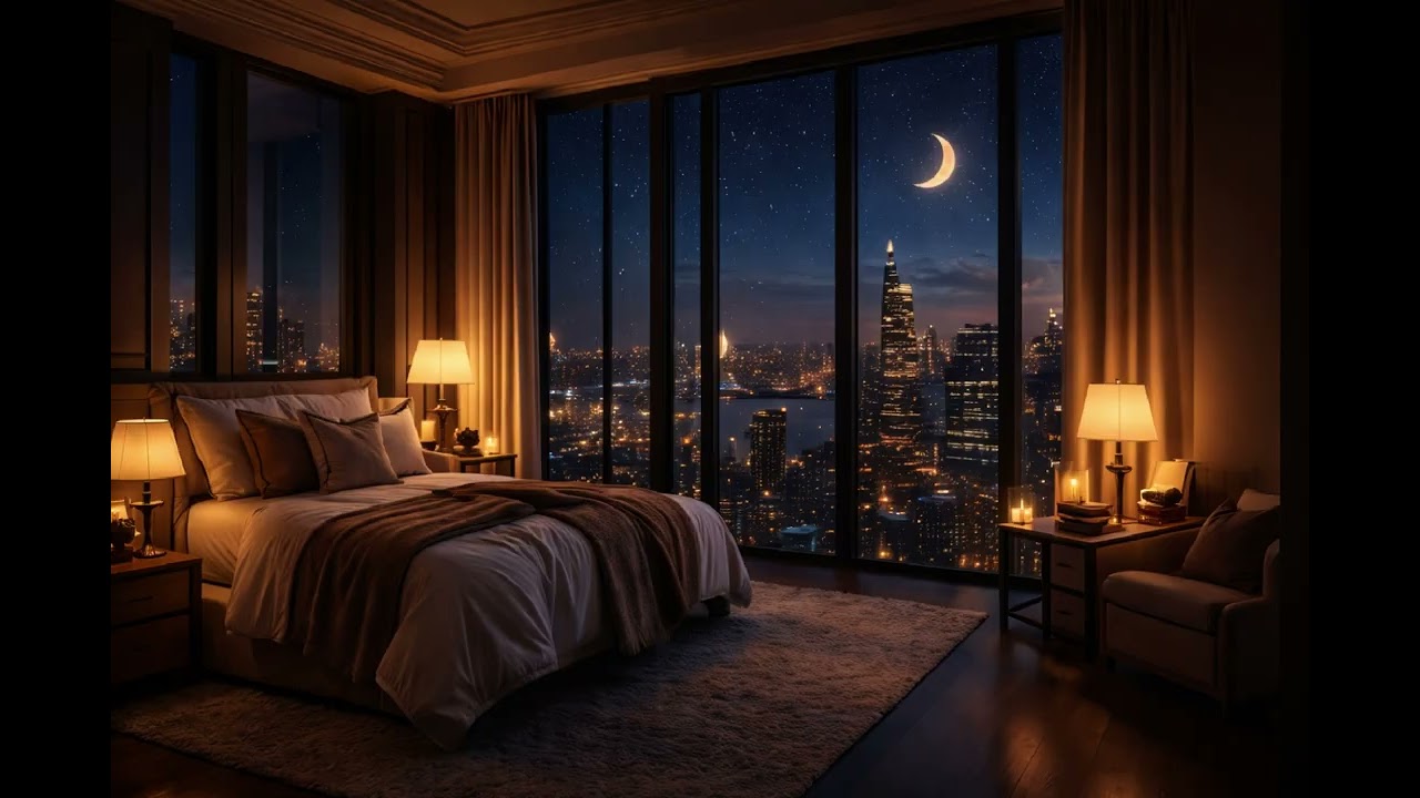 After the Noise 🌙 Elegant Highrise Night Sleep Music (1 Hour)