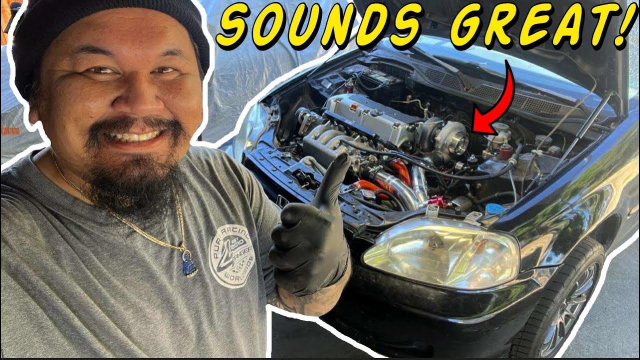 КАК ТУРБИРОВАТЬ ВАШ АВТОМОБИЛЬ: 96-00 Civic K-Swap УСПЕШНЫЙ ПЕРВЫЙ ЗАПУСК!!