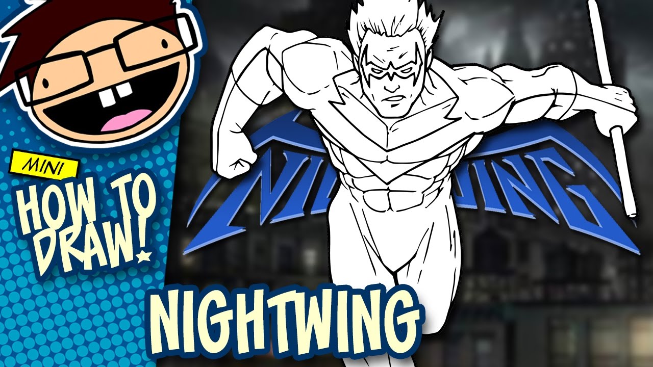 How to Draw NIGHTWING (Classic Comic Version) | Narrated Easy Step-by-Step Tutorial