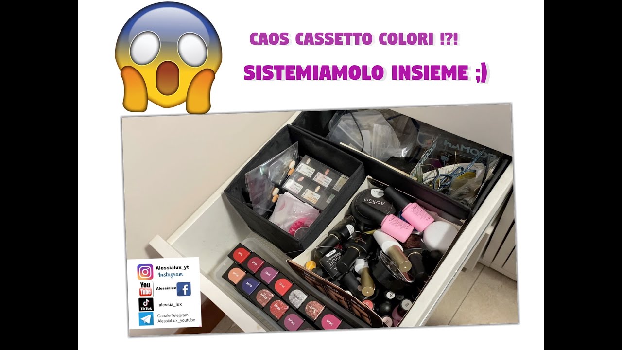 sistemiamo i cassetti della postazione unghie semipermanenti - cassettiera Alex ikea