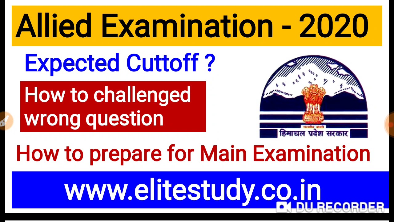 Allied Services Examination expected Cuttoff  - 2020 ll Full Analysis ll