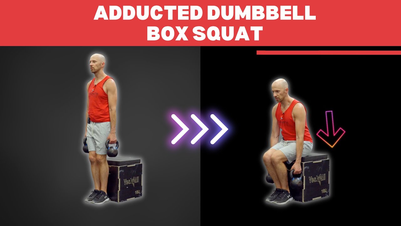 Adducted Dumbbell Box Squat