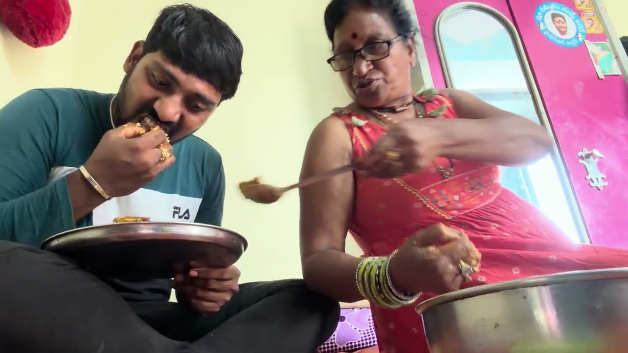 నేను వండిన mutton కూర తింటుంది 
