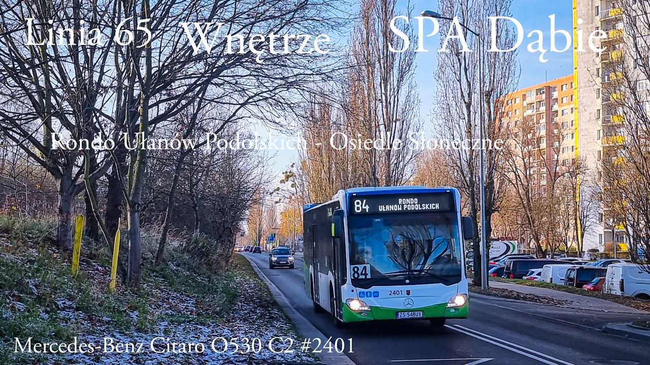 [WNĘTRZE] Linia 65 Szczecin R. U. P. - Os. Słoneczne Mercedes Benz Citaro O530 C2 #2401