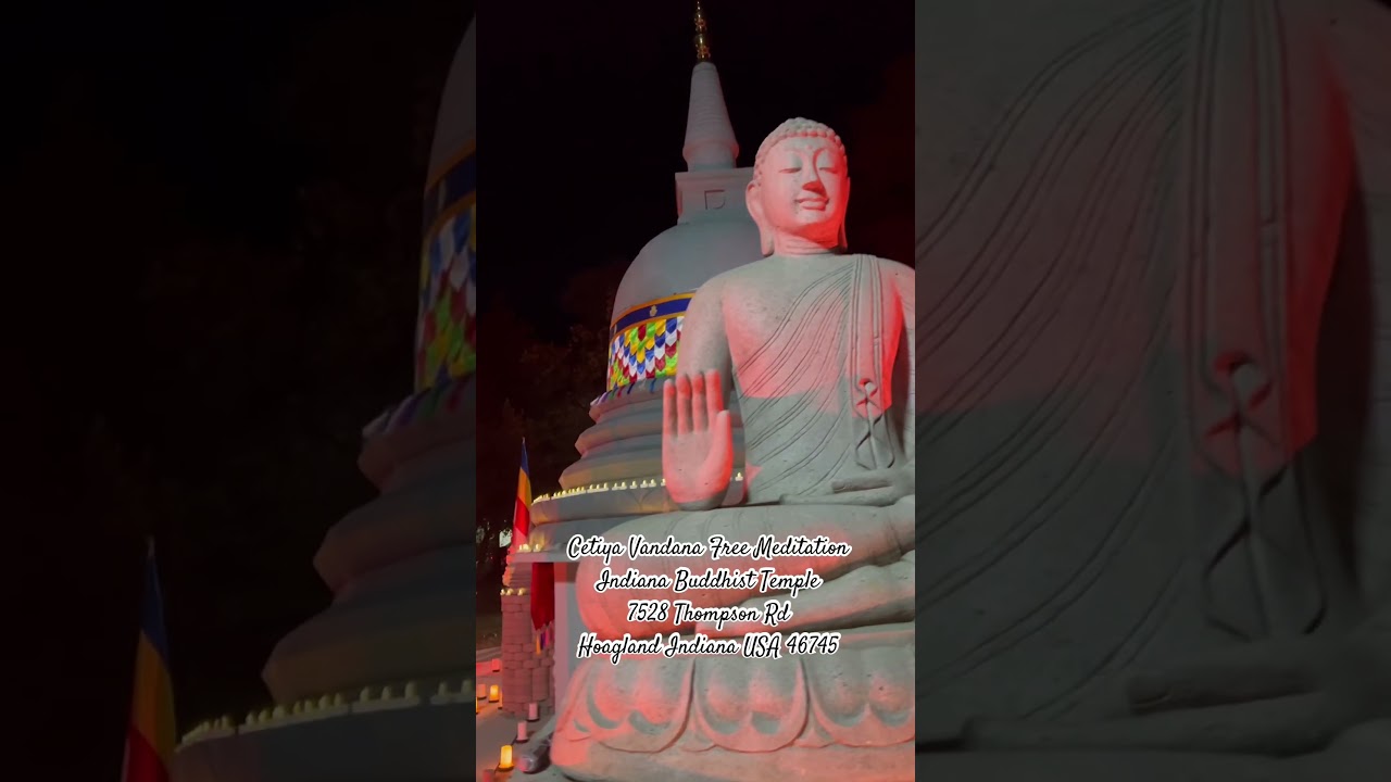 Cetiya Vandana Stone Stupa Indiana Buddhist Temple 