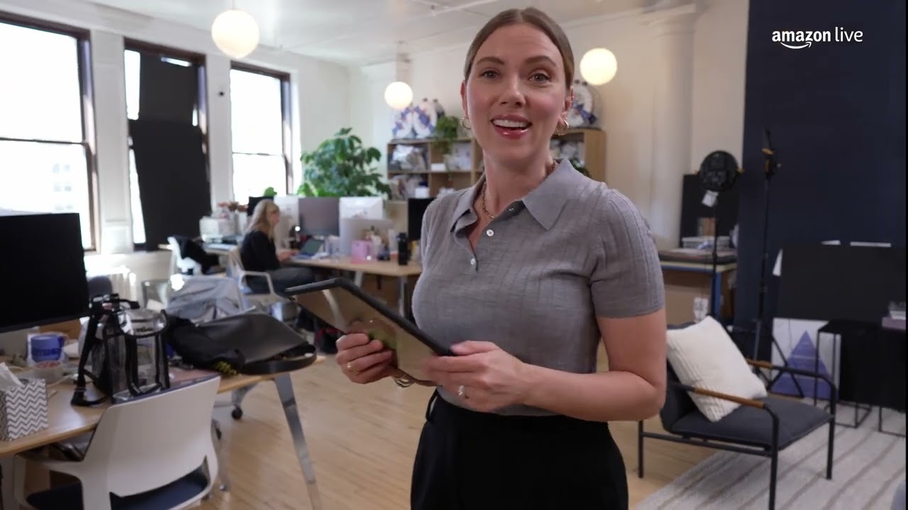 Scarlett Johansson gives a tour of The Outset office! #amazonlive