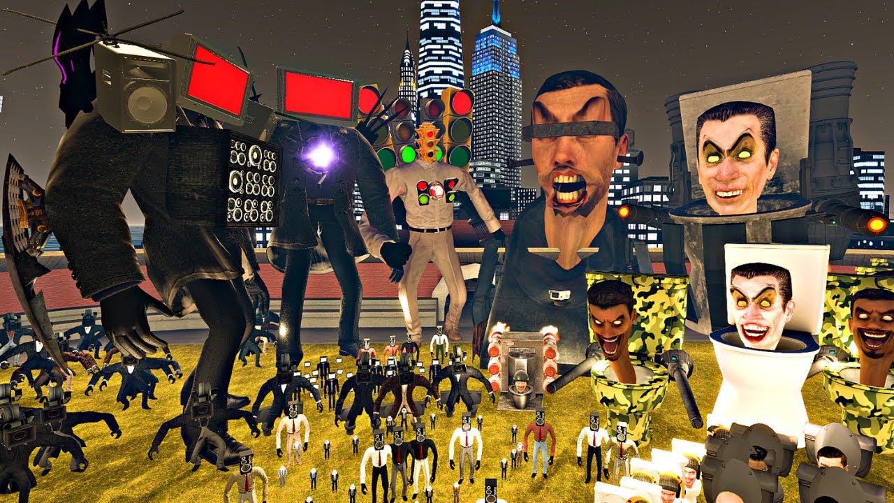 NEW MAP - SPEAKER   MAN & TV MAN VS SKIDIBI TOILET In Garry's Mod!