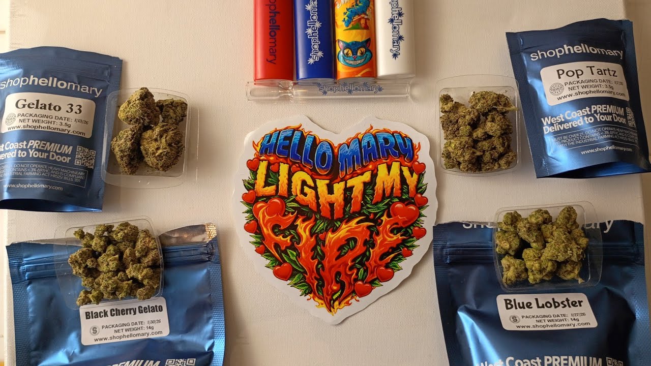 PERFECT HAPPY VALENTINES DAY GIFT FROM SHOP HELLO MARY, UNBOXING AND POP TARTZ STRAIN REVIEW